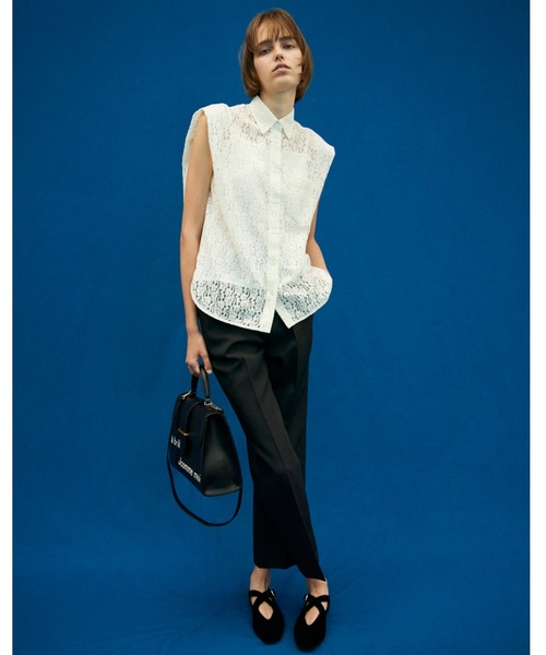 Mila Owen（ミラオーウェン）の「ウエストゴムセンタープレスセミワイドパンツ（その他パンツ・レディース・イエロー/アイボリー/ブラック・1/0）」の20枚目の写真