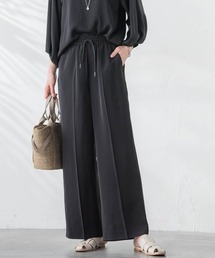 【WEB限定】【3サイズ】リラックス×きれいめサテンパンツ≪セットアップ対応≫≪接触冷感/洗濯機で洗える≫