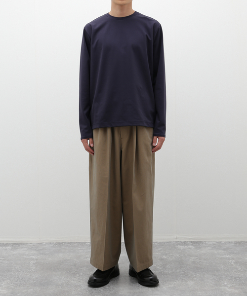 EDIFICE（エディフィス）の「【LA BOUCLE / ラブークル】Gass Twill ワイド イージーパンツ（スラックス・メンズ・カーキ/キャメル・FREE）」の19枚目の写真