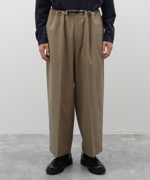EDIFICE（エディフィス）の「【LA BOUCLE / ラブークル】Gass Twill ワイド イージーパンツ（スラックス・メンズ・カーキ/キャメル・FREE）」の18枚目の写真