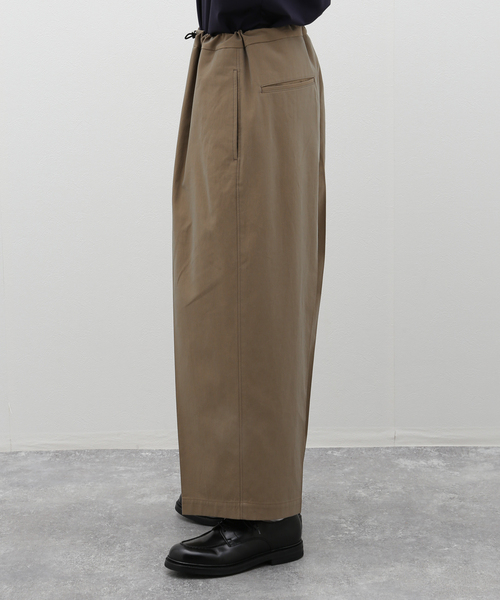 EDIFICE（エディフィス）の「【LA BOUCLE / ラブークル】Gass Twill ワイド イージーパンツ（スラックス・メンズ・カーキ/キャメル・FREE）」の17枚目の写真