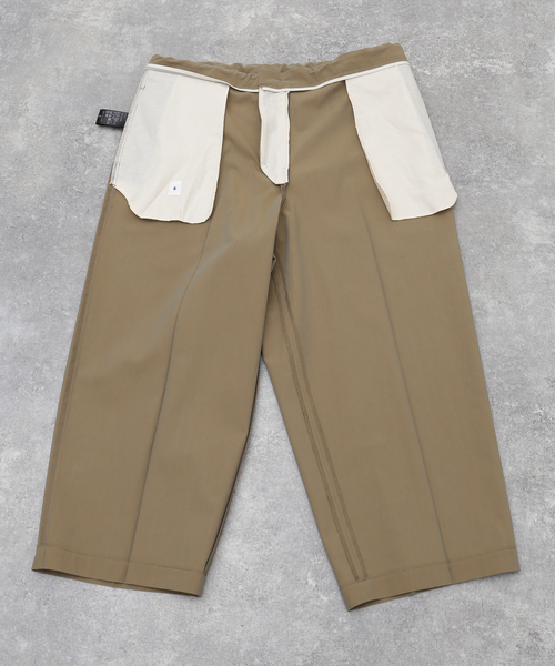 EDIFICE（エディフィス）の「【LA BOUCLE / ラブークル】Gass Twill ワイド イージーパンツ（スラックス・メンズ・カーキ/キャメル・FREE）」の7枚目の写真