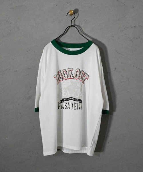 Ritzy（リッツィー）の「16/TC 天竺リンガープリントTシャツ(LUCK OUT、TIME FLIES) レディース メンズ（Tシャツ/カットソー・メンズ・ホワイト×レッド/ホワイト×ブラック/ブラック×ホワイト/ホワイト×グリーン/ブラック系その他/ホワイト系その他/ホワイト系その他2/ホワイト系その他3・MEDIUM/LARGE/X-LARGE/SMALL）」の3枚目の写真