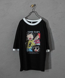 Ritzy（リッツィー）の「16/TC 天竺リンガープリントTシャツ(LUCK OUT、TIME FLIES) レディース メンズ（Tシャツ/カットソー）」