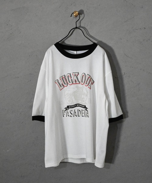 Ritzy（リッツィー）の「16/TC 天竺リンガープリントTシャツ(LUCK OUT、TIME FLIES) レディース メンズ（Tシャツ/カットソー・メンズ・ホワイト×レッド/ホワイト×ブラック/ブラック×ホワイト/ホワイト×グリーン/ブラック系その他/ホワイト系その他/ホワイト系その他2/ホワイト系その他3・MEDIUM/LARGE/X-LARGE/SMALL）」の15枚目の写真