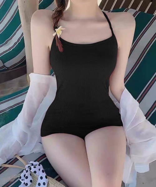 美品★EmiriaWiz★水着ワンピース セール】ストライプ キャミソールワンピース 水着（水着
