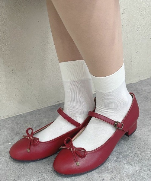 F i.n.t（フィント）の「【REVIVAL】【新色追加】ストラップ付リボンバレエシューズ/fint　フィント（バレエシューズ・レディース・クリーム/シルバー/ピンクゴールド/レッド/ブラウン/ブラック・L/M/S/SS/LL）」の14枚目の写真