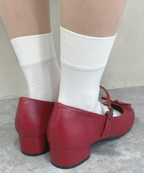 F i.n.t（フィント）の「【REVIVAL】【新色追加】ストラップ付リボンバレエシューズ/fint　フィント（バレエシューズ・レディース・クリーム/シルバー/ピンクゴールド/レッド/ブラウン/ブラック・L/M/S/SS/LL）」の16枚目の写真