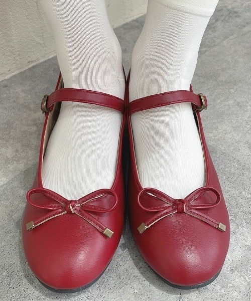 F i.n.t（フィント）の「【REVIVAL】【新色追加】ストラップ付リボンバレエシューズ/fint　フィント（バレエシューズ・レディース・クリーム/シルバー/ピンクゴールド/レッド/ブラウン/ブラック・L/M/S/SS/LL）」の17枚目の写真