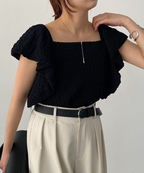 CAPRICIEUX LE'MAGE バルーンリボンブラウス shio企画】バルーンリボンブラウス | CAPRICIEUX LE'MAGE(カプリ