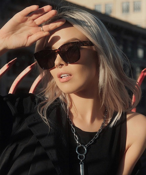 FLEX(フレックス)の「square wide 1 sunglasses / スクエア ワイド サングラス(サングラス・レディース・ブラック/グレー/ブラウン/オレンジ/ダークグリーン・FREE)」の22枚目の写真