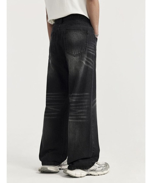 INFLATION(インフレーション)の「INFLATION/WASH WIDEデニム(デニムパンツ・メンズ・ブラック・LARGE/MEDIUM)」の6枚目の写真