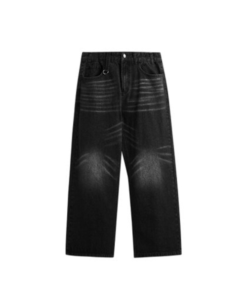INFLATION(インフレーション)の「INFLATION/WASH WIDEデニム(デニムパンツ・メンズ・ブラック・LARGE/MEDIUM)」の10枚目の写真