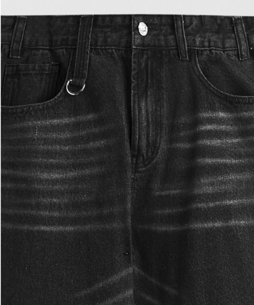 INFLATION(インフレーション)の「INFLATION/WASH WIDEデニム(デニムパンツ・メンズ・ブラック・LARGE/MEDIUM)」の8枚目の写真