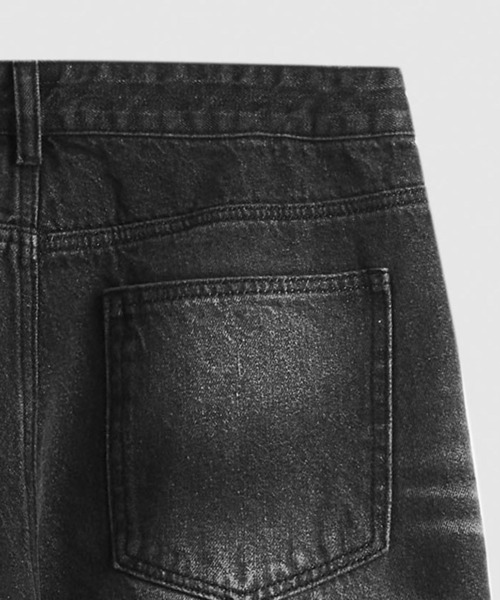 INFLATION(インフレーション)の「INFLATION/WASH WIDEデニム(デニムパンツ・メンズ・ブラック・LARGE/MEDIUM)」の9枚目の写真
