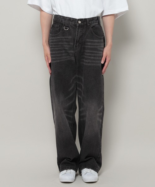 INFLATION(インフレーション)の「INFLATION/WASH WIDEデニム(デニムパンツ・メンズ・ブラック・LARGE/MEDIUM)」の14枚目の写真
