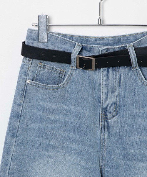 WEGO（ウィゴー）の「WEGO/ベルト付きハーフデニムパンツ（デニムパンツ・レディース・ブルー系1・MEDIUM/LARGE）」の11枚目の写真