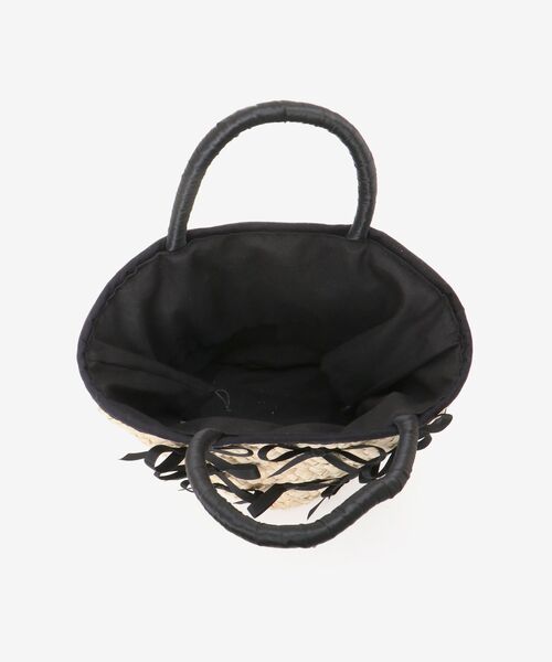 MAJESTIC LEGON（マジェスティックレゴン）の「リボンバスケットバッグ（かごバッグ・レディース・ブラック・FREE）」の8枚目の写真