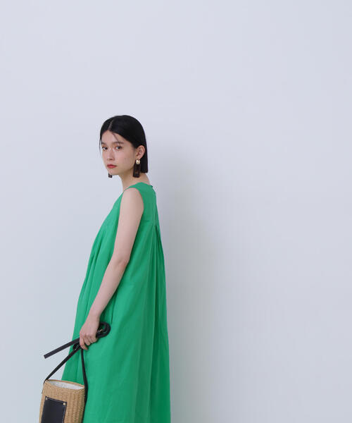 N.(N. Natural Beauty Basic)(エヌエヌナチュラルビューティーベーシック)の「◆タックショルダーコットンボイルワンピース(ワンピース・レディース・ピンク/グリーン/ブラック・SMALL/MEDIUM)」の10枚目の写真