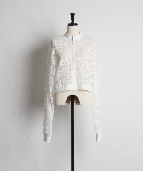 【ZOZO限定】エンブロイダリーシアーブルゾン（ブルゾン）｜tocco closet（トッコ クローゼット）
