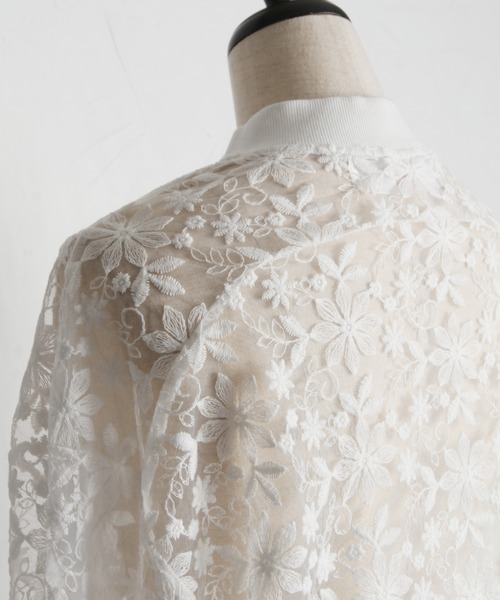 【ZOZO限定】エンブロイダリーシアーブルゾン（ブルゾン）｜tocco closet（トッコ クローゼット）