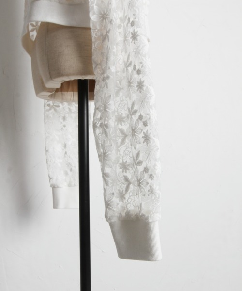 【ZOZO限定】エンブロイダリーシアーブルゾン（ブルゾン）｜tocco closet（トッコ クローゼット）