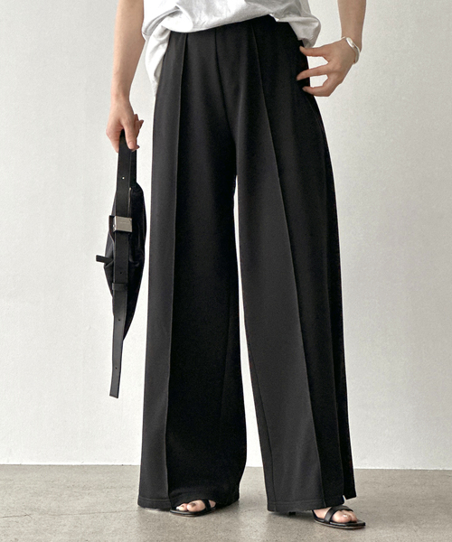 EVERYDAY I LIKE.(エヴリディアイライク)の「ミニマルトラックパンツ(スラックス・レディース・ブラック・38/36/34)」の15枚目の写真