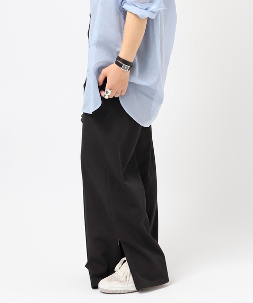 EVERYDAY I LIKE.(エヴリディアイライク)の「ミニマルトラックパンツ(スラックス・レディース・ブラック・38/36/34)」の11枚目の写真