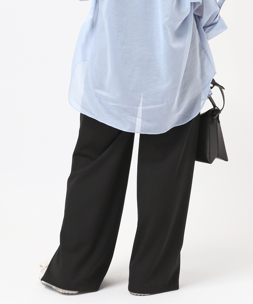 EVERYDAY I LIKE.(エヴリディアイライク)の「ミニマルトラックパンツ(スラックス・レディース・ブラック・38/36/34)」の12枚目の写真