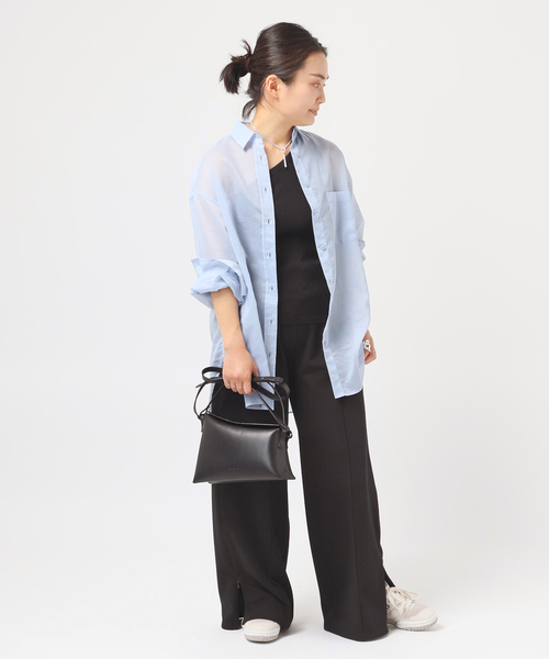 EVERYDAY I LIKE.(エヴリディアイライク)の「ミニマルトラックパンツ(スラックス・レディース・ブラック・38/36/34)」の13枚目の写真