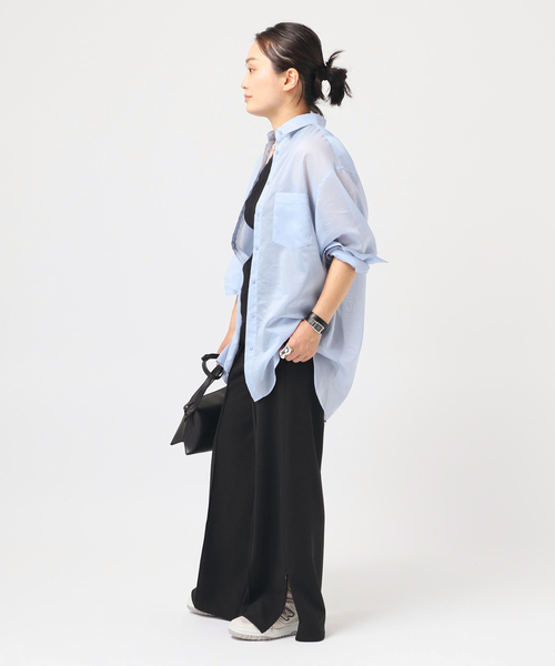 EVERYDAY I LIKE.(エヴリディアイライク)の「ミニマルトラックパンツ(スラックス・レディース・ブラック・38/36/34)」の14枚目の写真