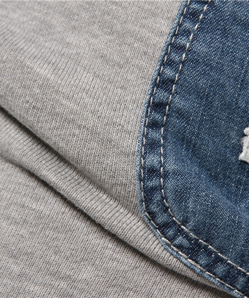 Lee（リー）の「【Lee×CIAOPANIC TYPY】リー別注デニムポケットクルー（スウェット・メンズ・グレー/ネイビー/ホワイト・LARGE/SMALL/MEDIUM）」の8枚目の写真