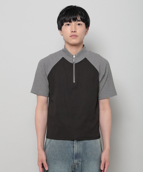 3.3 Field Trip （3.3フィールドトリップ）の「3.3 Field Trip／ ハーフジップT（Tシャツ/カットソー・メンズ・グレー/アイボリー・LARGE/MEDIUM）」の17枚目の写真