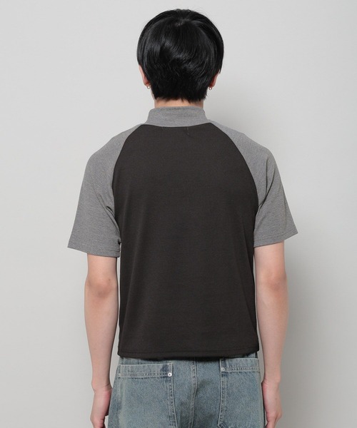 3.3 Field Trip （3.3フィールドトリップ）の「3.3 Field Trip／ ハーフジップT（Tシャツ/カットソー・メンズ・グレー/アイボリー・LARGE/MEDIUM）」の7枚目の写真