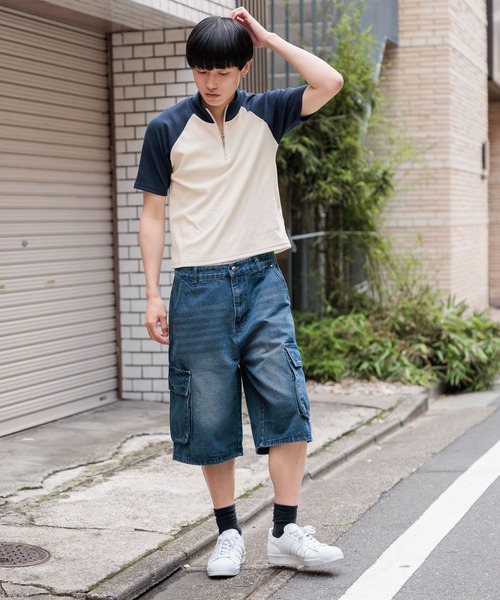 3.3 Field Trip （3.3フィールドトリップ）の「3.3 Field Trip／ ハーフジップT（Tシャツ/カットソー・メンズ・グレー/アイボリー・LARGE/MEDIUM）」の18枚目の写真