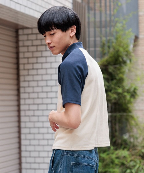 3.3 Field Trip （3.3フィールドトリップ）の「3.3 Field Trip／ ハーフジップT（Tシャツ/カットソー・メンズ・グレー/アイボリー・LARGE/MEDIUM）」の22枚目の写真