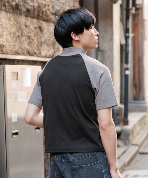 3.3 Field Trip （3.3フィールドトリップ）の「3.3 Field Trip／ ハーフジップT（Tシャツ/カットソー・メンズ・グレー/アイボリー・LARGE/MEDIUM）」の15枚目の写真