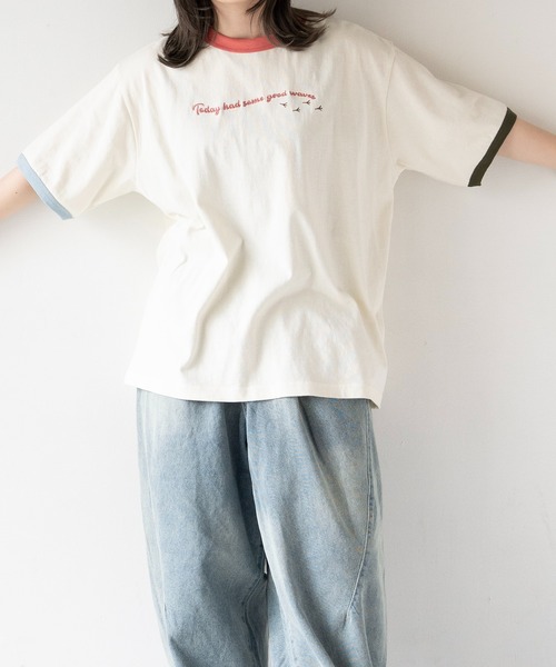 DOUBLE NAME(ダブルネーム)の「STG BABY BEACH BACK刺しゅうTEE/ユニセックス(Tシャツ/カットソー・レディース・ホワイト系その他/オフホワイト/ベージュ・FREE)」の2枚目の写真