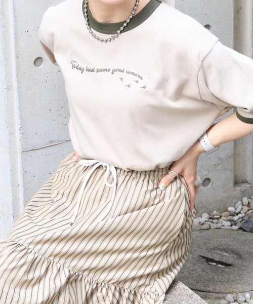 DOUBLE NAME(ダブルネーム)の「STG BABY BEACH BACK刺しゅうTEE/ユニセックス(Tシャツ/カットソー・レディース・ホワイト系その他/オフホワイト/ベージュ・FREE)」の14枚目の写真