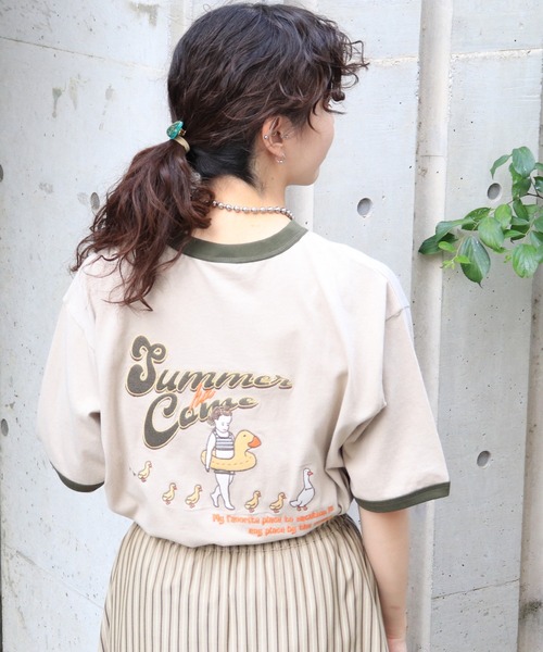 DOUBLE NAME(ダブルネーム)の「STG BABY BEACH BACK刺しゅうTEE/ユニセックス(Tシャツ/カットソー・レディース・ホワイト系その他/オフホワイト/ベージュ・FREE)」の13枚目の写真