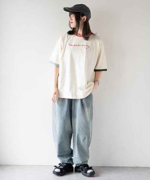 DOUBLE NAME(ダブルネーム)の「STG BABY BEACH BACK刺しゅうTEE/ユニセックス(Tシャツ/カットソー・レディース・ホワイト系その他/オフホワイト/ベージュ・FREE)」の7枚目の写真