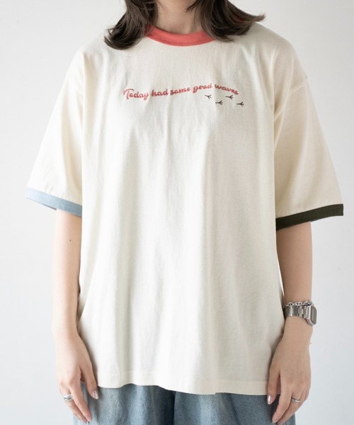 DOUBLE NAME(ダブルネーム)の「STG BABY BEACH BACK刺しゅうTEE/ユニセックス(Tシャツ/カットソー・レディース・ホワイト系その他/オフホワイト/ベージュ・FREE)」の9枚目の写真