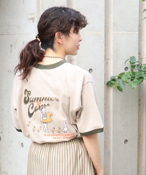 DOUBLE NAME(ダブルネーム)の「STG BABY BEACH BACK刺しゅうTEE/ユニセックス(Tシャツ/カットソー・レディース・ホワイト系その他/オフホワイト/ベージュ・FREE)」の17枚目の写真