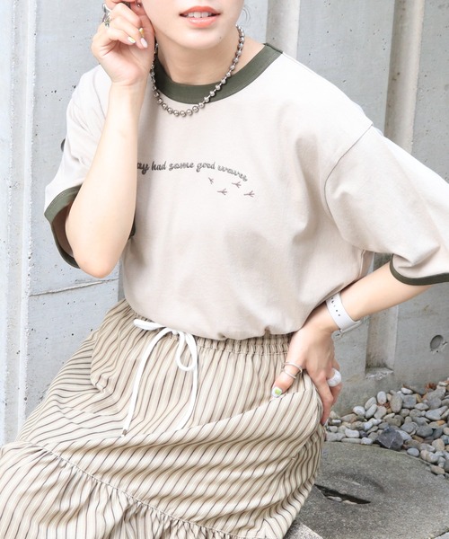 DOUBLE NAME(ダブルネーム)の「STG BABY BEACH BACK刺しゅうTEE/ユニセックス(Tシャツ/カットソー・レディース・ホワイト系その他/オフホワイト/ベージュ・FREE)」の20枚目の写真