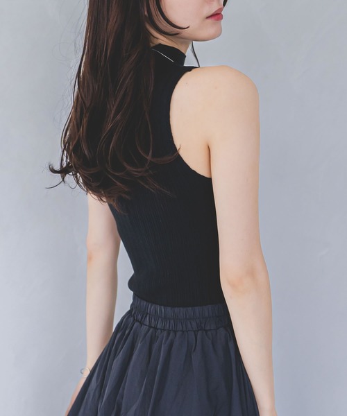 セール】ハイネックノースリーブニット（Tシャツ/カットソー