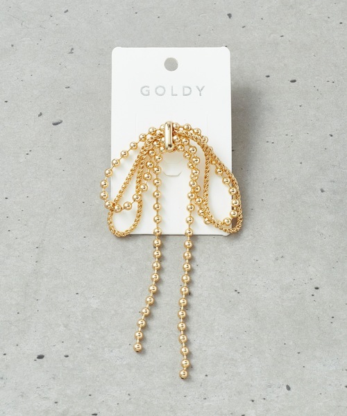 GOLDY(ゴールディ)の「レイヤード ライン リボン ヘアカフ(ヘアゴム・レディース・シルバー/その他2/その他1/ゴールド・FREE)」の7枚目の写真