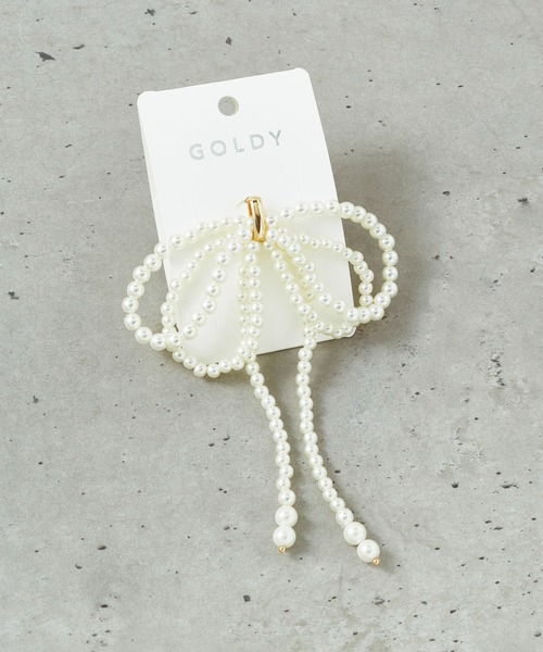GOLDY(ゴールディ)の「レイヤード ライン リボン ヘアカフ(ヘアゴム・レディース・シルバー/その他2/その他1/ゴールド・FREE)」の10枚目の写真