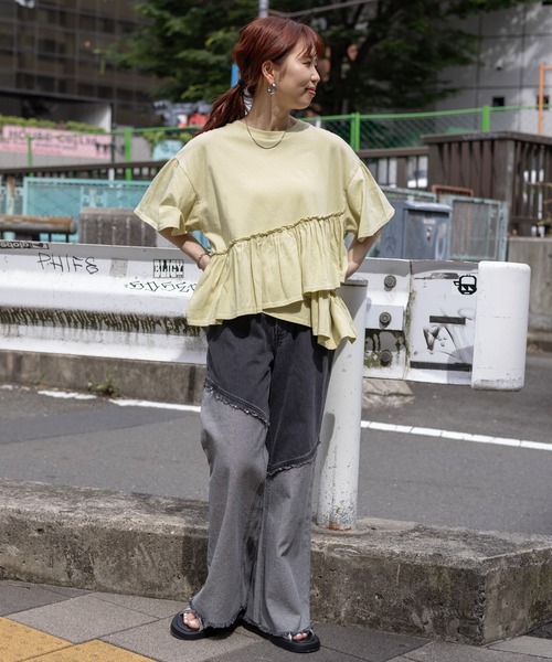 LEPSIM(レプシィム)の「切り替えデニムパンツ 120806(デニムパンツ・レディース・ブルー/チャコールグレー・LARGE/MEDIUM)」の15枚目の写真