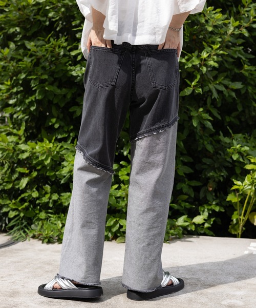 LEPSIM(レプシィム)の「切り替えデニムパンツ 120806(デニムパンツ・レディース・ブルー/チャコールグレー・LARGE/MEDIUM)」の8枚目の写真