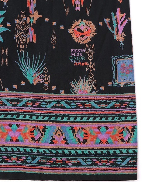 チチカカ（チチカカ）の「コットンメヒコプリントスカート（スカート・レディース・ブラック/オレンジ/グリーン・FREE）」の17枚目の写真